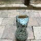 Turquoise glazed ceramic vase or pitcher – vintage brutalist style