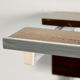 Coat rack in rosewood and metal