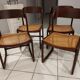 Suite of 4 chairs Baumann model sleigh vintage canning 1970