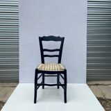 Chaise de bistro bleu