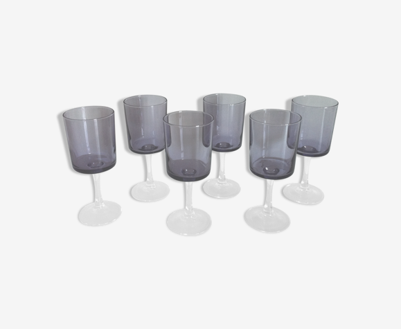 6 verres à vin blanc vintages Luminarc parme