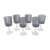 6 vintage white wine glasses Luminarc parma