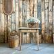 Wood and metal table