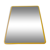 Mirror 70s yellow plastic rounded shape