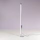 Lampe de sol Trapez en chrome des années 1990 avec tube blanc par Erwin Egli pour Ribag Suisse