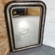 Mirror Louis-Philippe black wood and silver carved