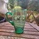 Large art deco pitcher in glass blow uranium (uralin)