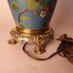 Pair of Asian style lamps in cloisonné and bronze
