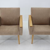 Paire de fauteuils du milieu du siècle, Tchécoslovaquie