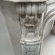 Louis XV style fireplace in veined white Carrara marble, 19th century.
