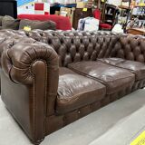 3-seater sofa in Chesterfield leather
