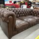 3-seater sofa in Chesterfield leather