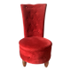 Vintage 1950s armchair in burgundy velvet – vintage elegance and timeless charm.