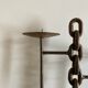 Raw beaten iron candlestick 1970