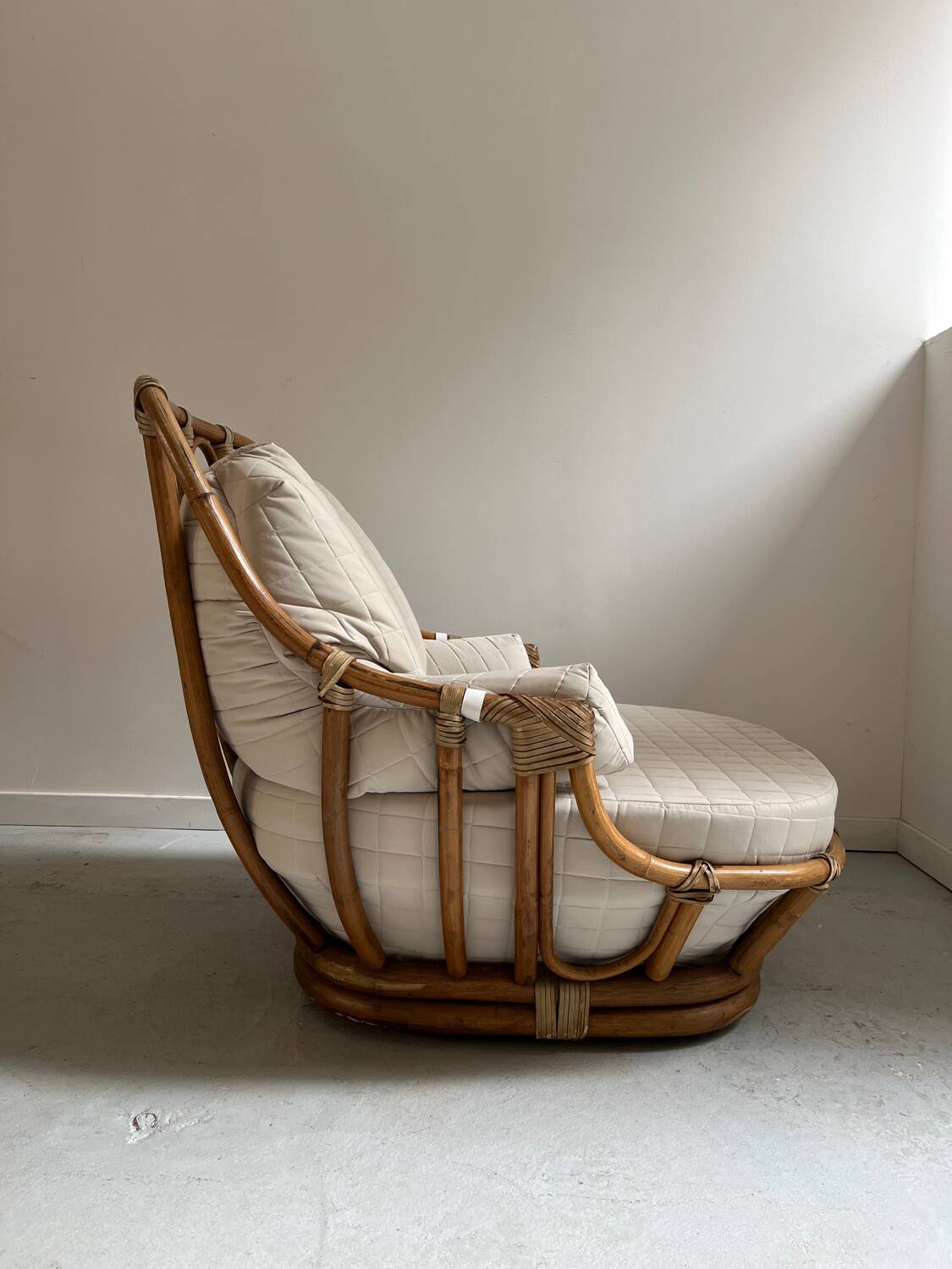 Pair of Roche Bobois rattan armchairs