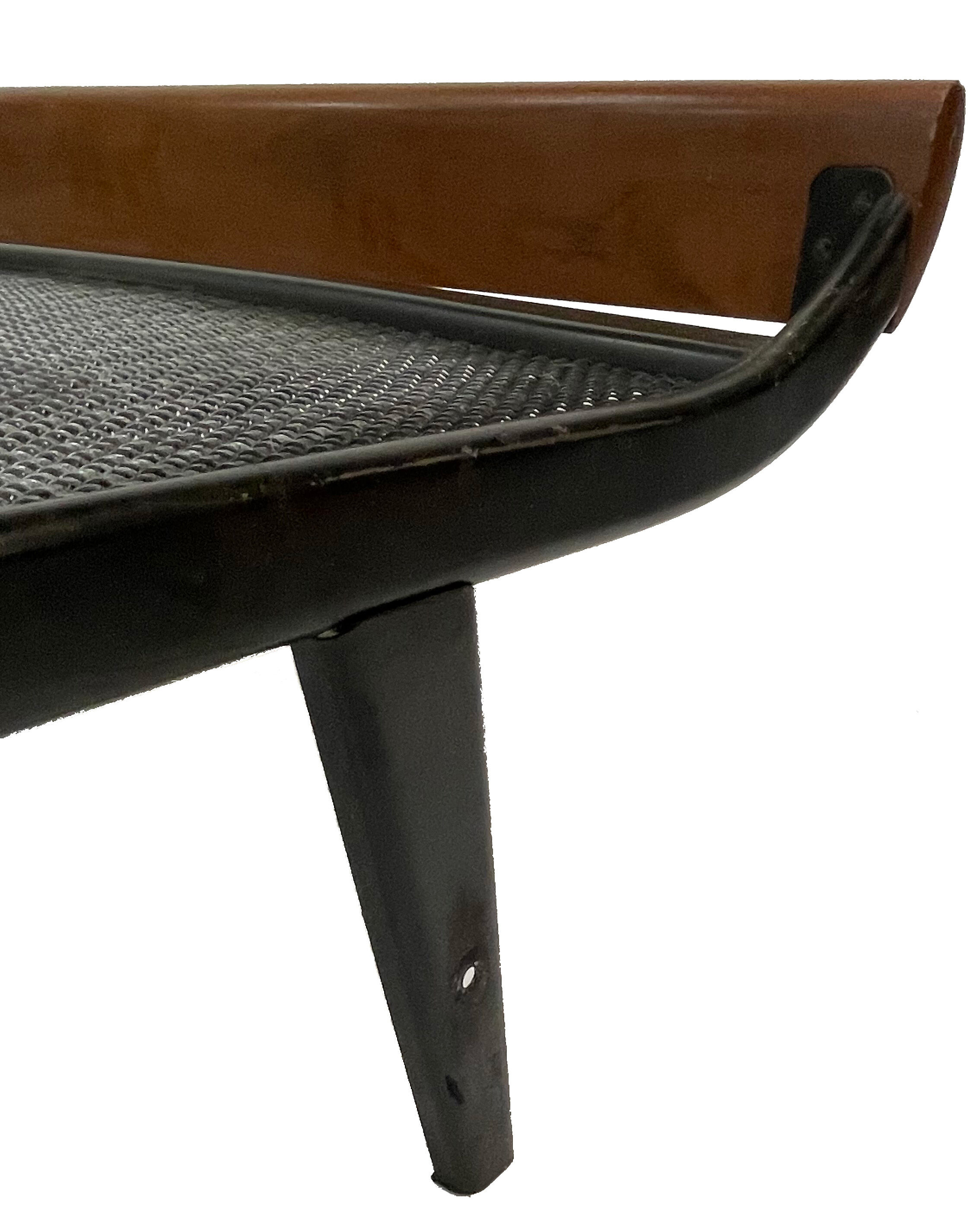 Vintage meridian Auping Cleopatra metal teak design by Dick Cordemeyer