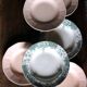 A set of 6 deep plates Fécamp Choisy le Roi Terre de Fer Rose Digoin.