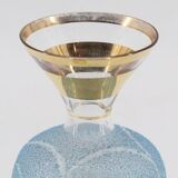 Vase en verre bleu