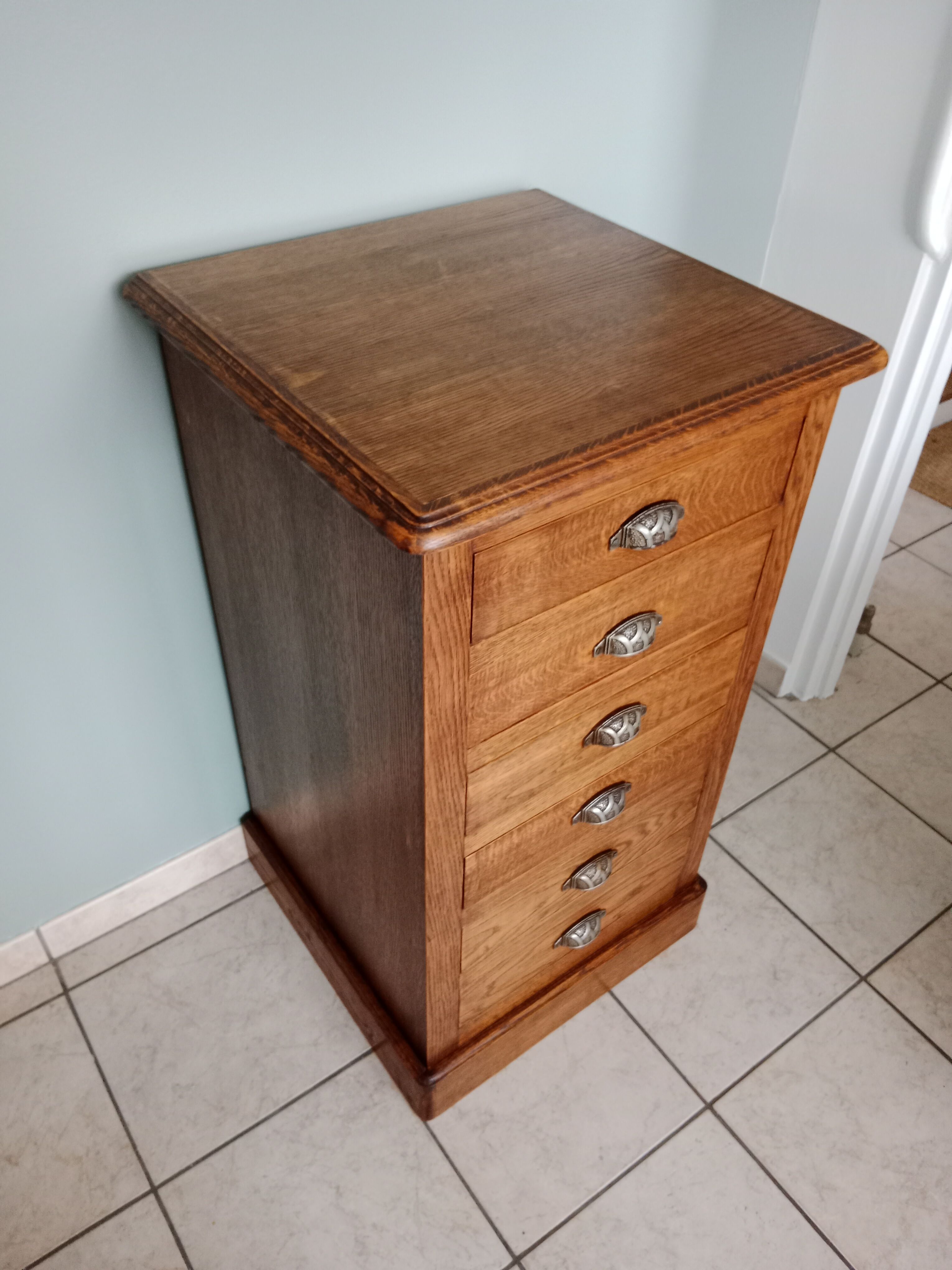 Chiffonnier semainier buffet commode grainetier meuble métier tiroirs bois industriel scandinave