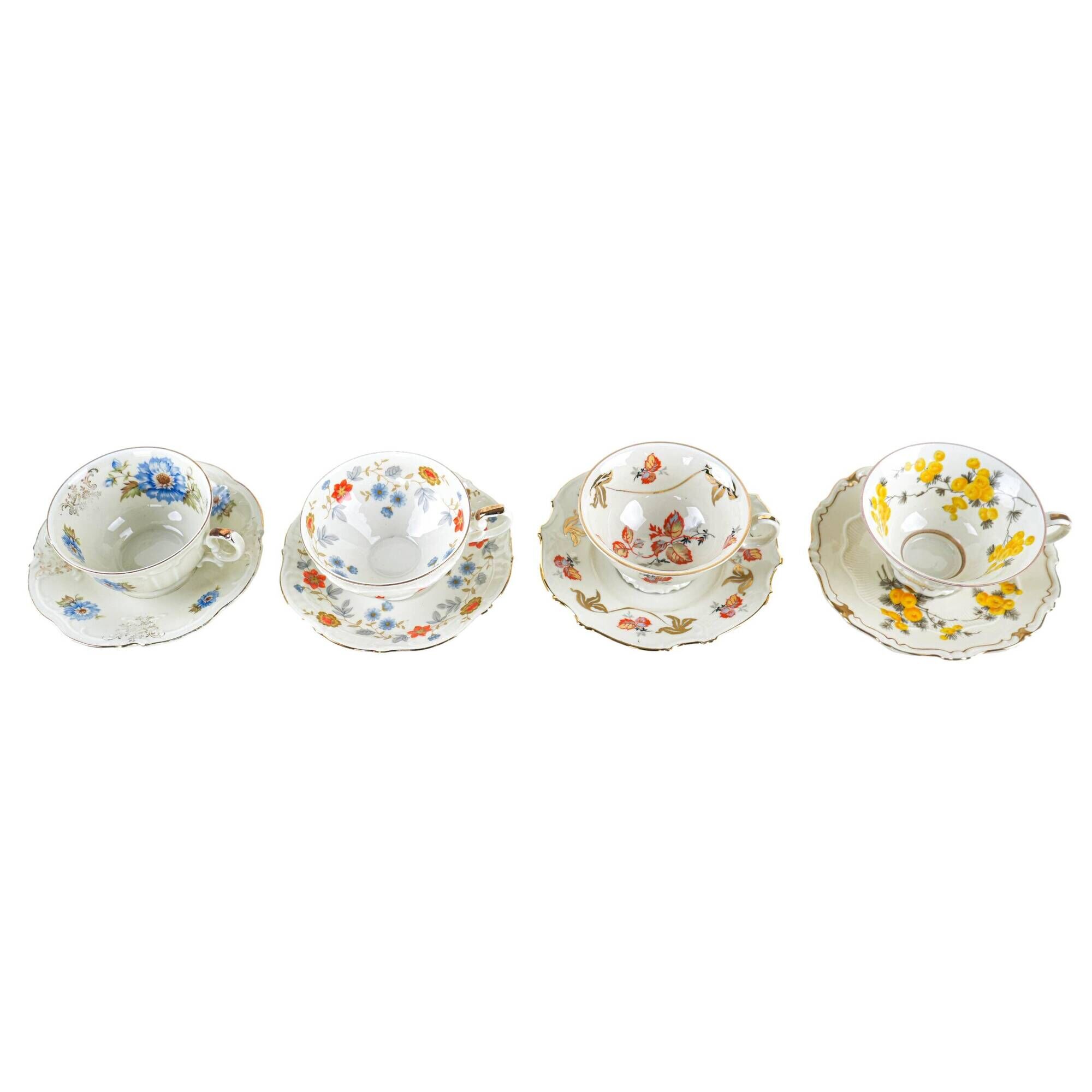 Set of porcelain cups, German design, 20th century, made in Germany