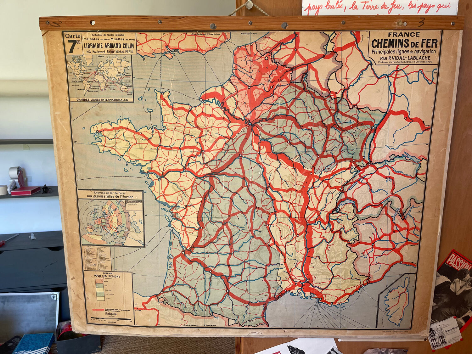 France map physics Delagrave school