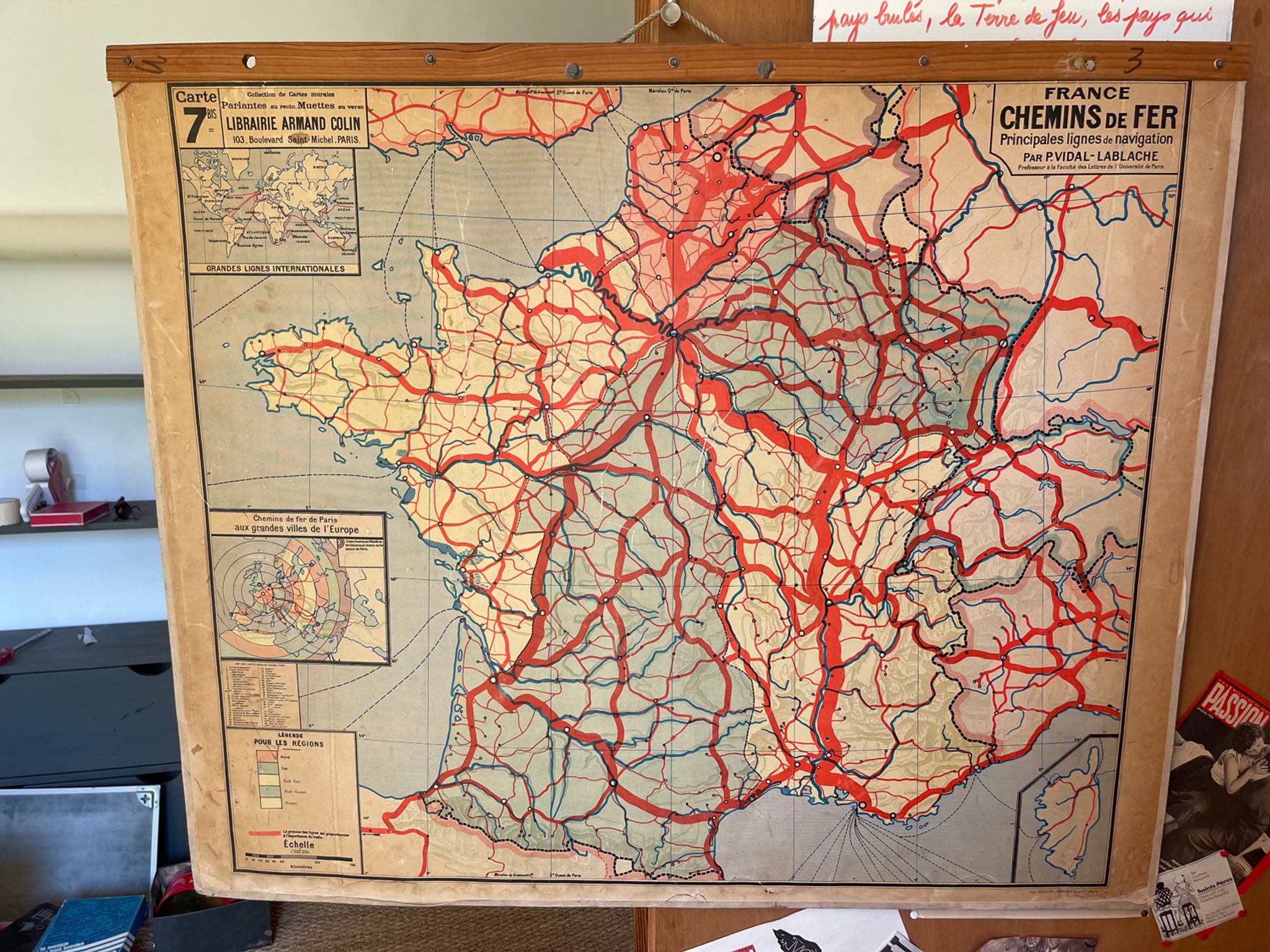 France map physics Delagrave school