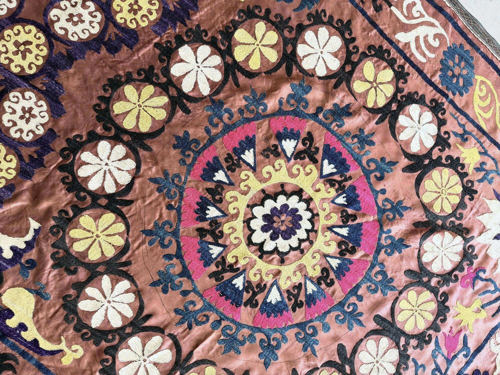 Vintage hand-embroidered tablecloth 135x280 cm