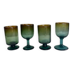 verres en verre soufflé