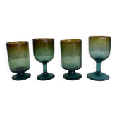 Verres en verre soufflé