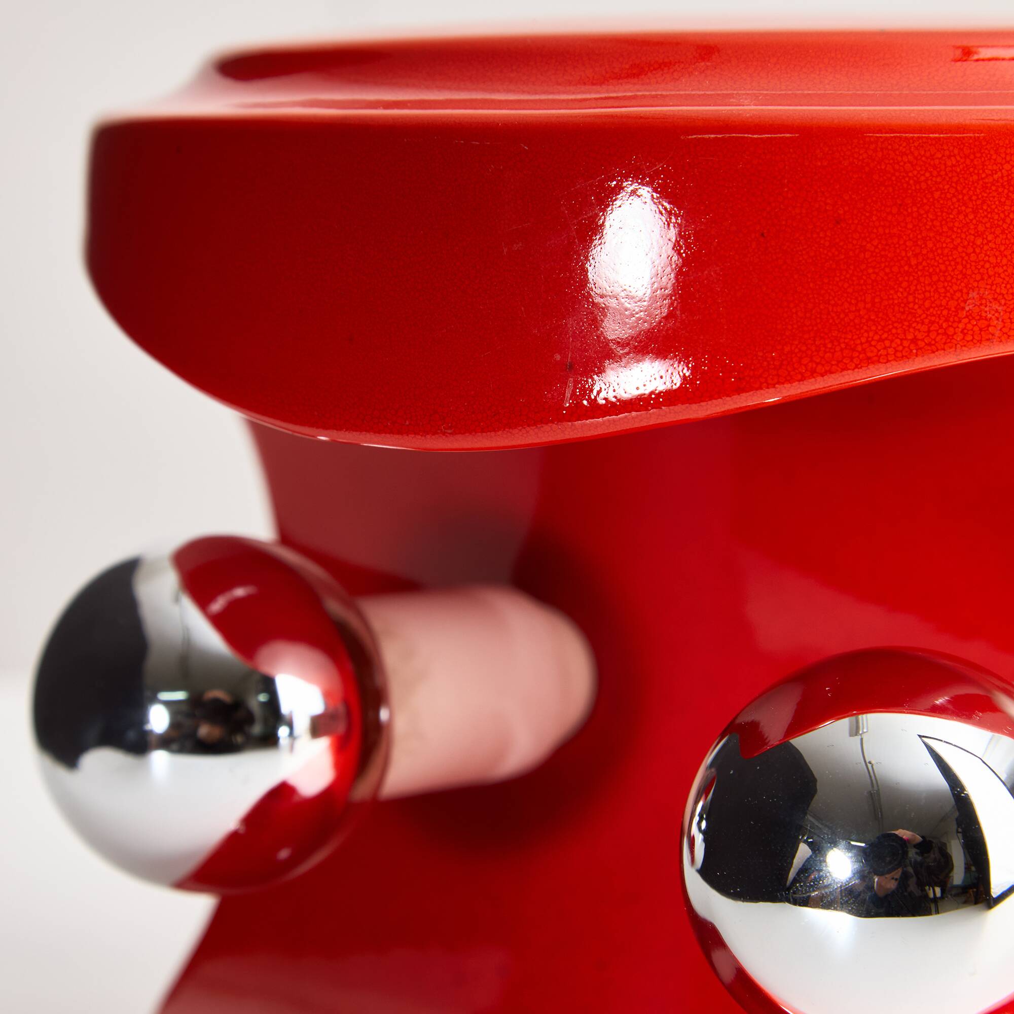 Perdomello 70 Orange Ceramic Table Lamp, 1970s