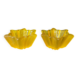 Art Deco star cups in the Pierre d'Avesn style for Daum