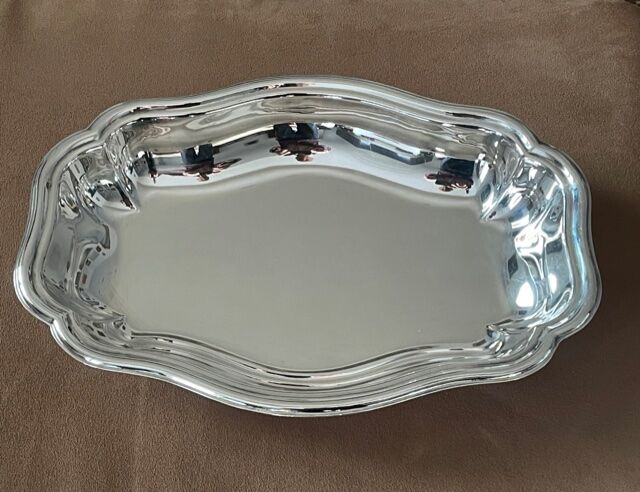 Silver metal bread basket Louis XV style