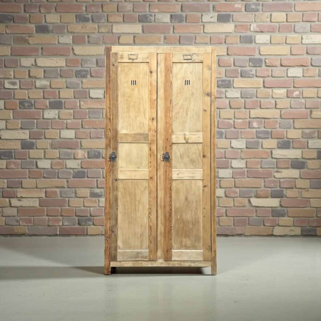 Vintage wooden wardrobe from 1940.