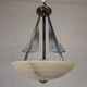 Art Deco style pendant light with alabaster shade, 1980s