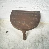 Tripod stool wood turned sitting half moon