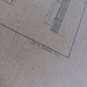 Lithographie ancienne architecture détail du porche d'une église