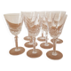 8 vintage wine glasses