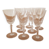8 vintage wine glasses