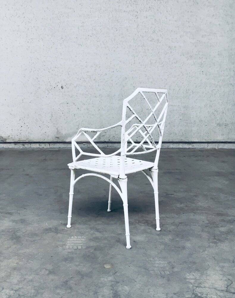 Calcutta Outdoor Armchair in Faux Bamboo by Hall Bradley for Brown Jordan, 1960s, Set of 4