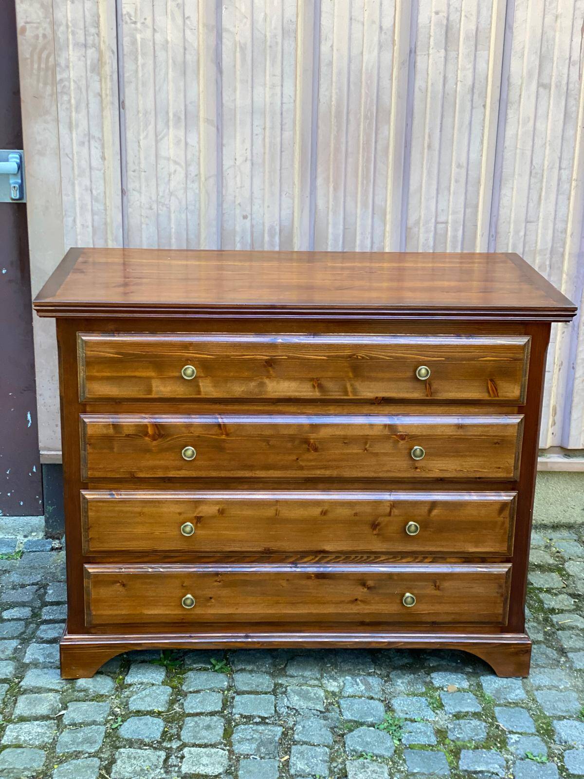 Louis Philippe vintage chest of drawers in solid wood from the 1950s.