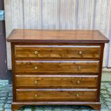 Louis Philippe vintage chest of drawers in solid wood from the 1950s.