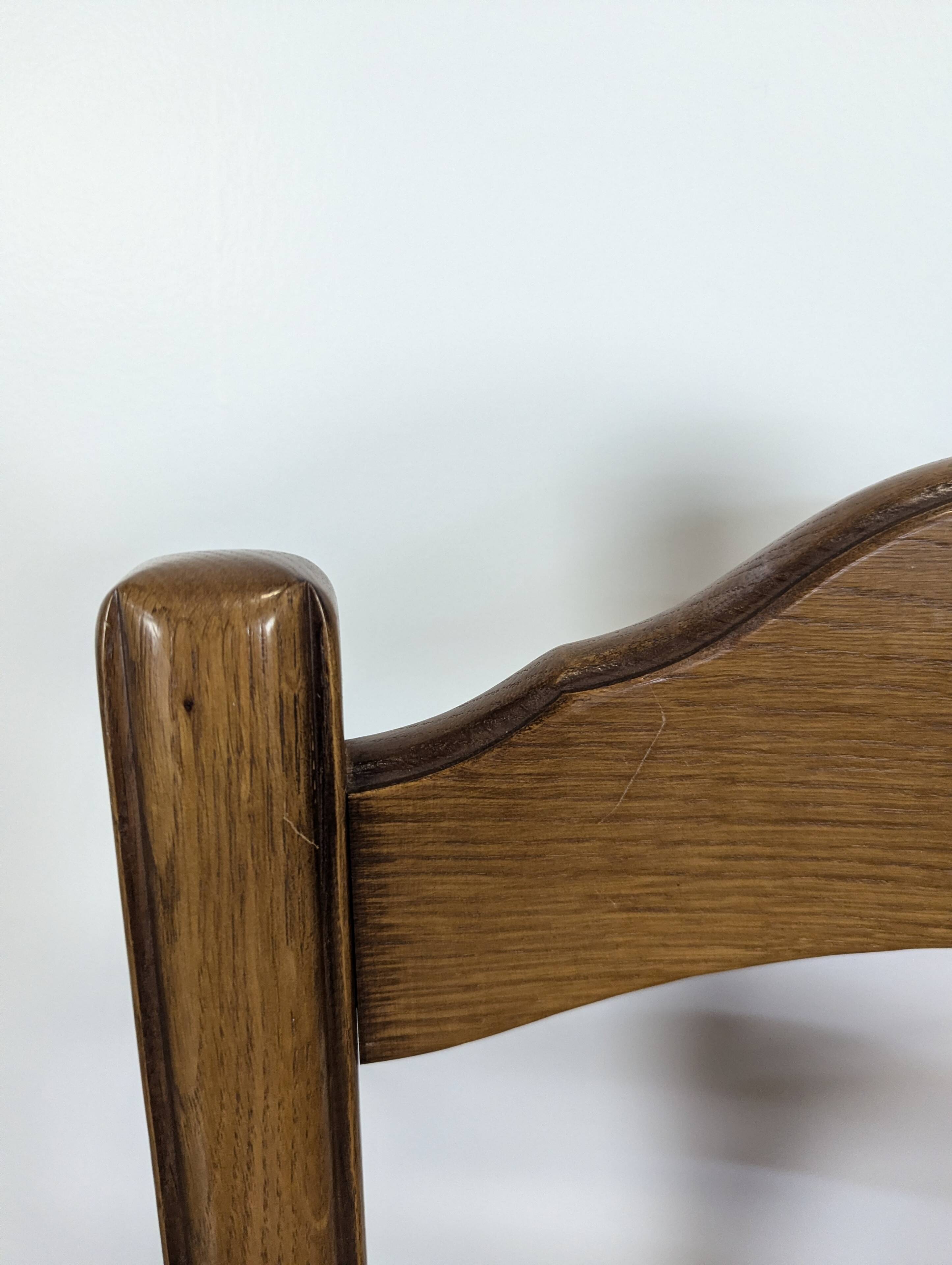 Set of 6 straw-seated chairs