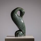 Shona bird sculpture in serpentine stone
