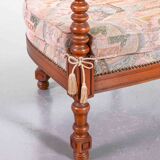 Giorgetti Gallery Collection Wooden Lounge Chairs w. Gobelin Upholstery 70s