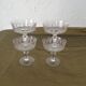 4 champagne glasses engraved crystal glass antique glass