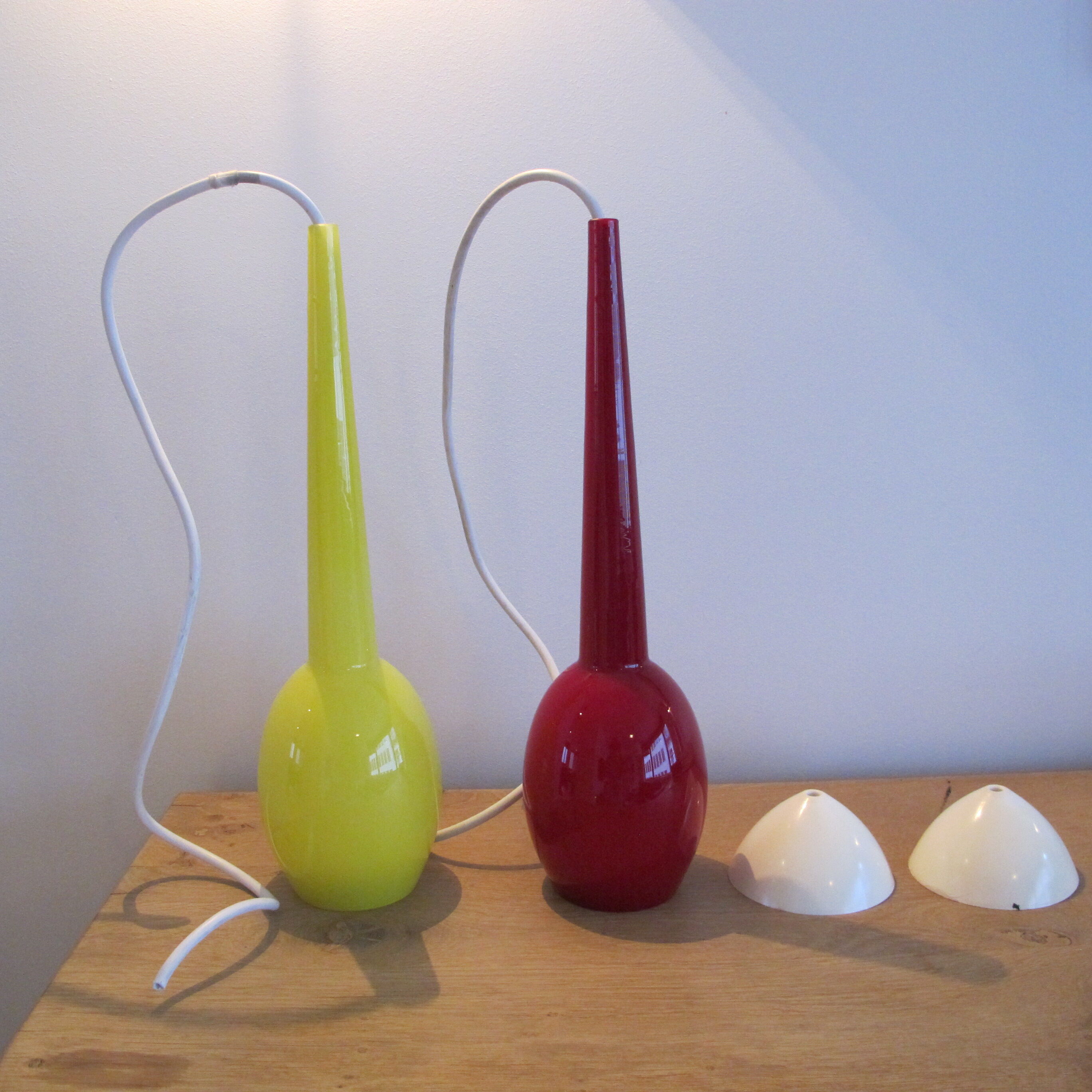 Pair of Italian Luciano Vistosi suspension, 1960