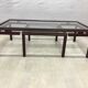 Pierre Vandel metal lacquered stone bass table and glass