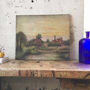 Old canvas landscape 65 x 54 cm