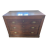 Old and authentic countertop furniture with 3 large drawers in oak 1900