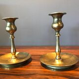 Pair of brass candlesticks